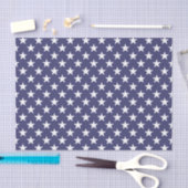 Original Coole Navy White Star-Muster Seidenpapier (Handwerk)
