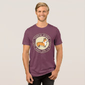 Original Corgi Club Founding Member Funny Tri-Blend Shirt (Vorderseite voll)