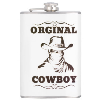 Original Cowboy Vinyl Wrapped Flask Flachmann