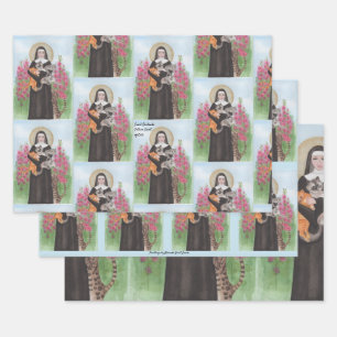 Original Crazy Cat Lady Gertrude Patron Cats Geschenkpapier Set