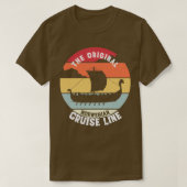 Original Cruise Line Norwegisches Retro V T-Shirt (Design vorne)