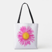 Original cute single PINK FLOWER blossom plant Tasche (Rückseite)