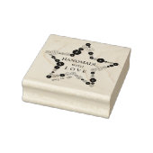 Original Cute Star of Buttons Handmade with Love Gummistempel (Stempel)