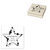 Original Cute Star of Buttons Handmade with Love Gummistempel (Stempel)