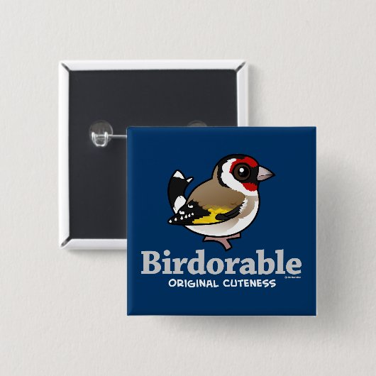 Original Cuteness European Goldfinch Button (Vorne & Hinten)