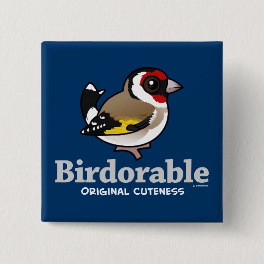 Original Cuteness European Goldfinch Button (Vorderseite)