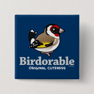 Original Cuteness European Goldfinch Button