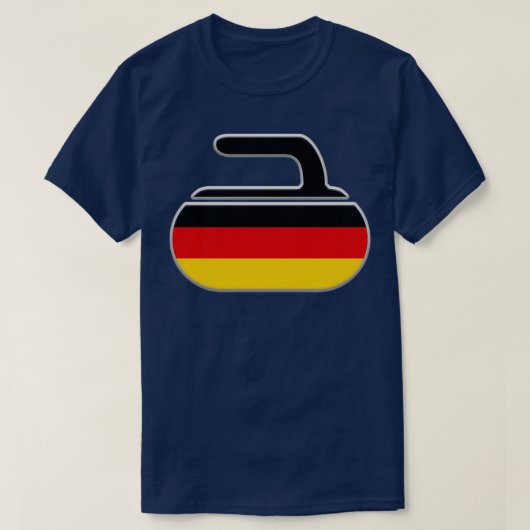 Original der deutschen Flagge Curling Deutschland T-Shirt (Design vorne)
