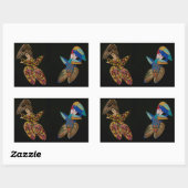 "Original Design"-Aufkleber "Teenie Brushes" Rechteckiger Aufkleber (Blatt)