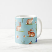 Original Design Bunnies, Hasen, Bluebells Kaffeetasse (VorderseiteRechts)