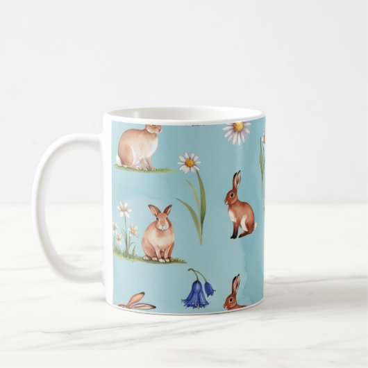 Original Design Bunnies, Hasen, Bluebells Kaffeetasse (Links)