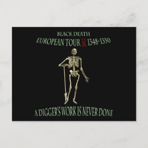 Original-Design der Black Death World Tour Postkarte
