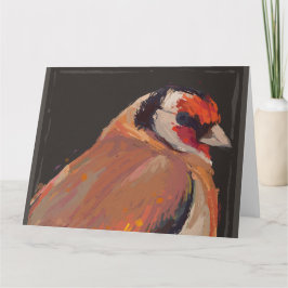 Original digitale Malerei einer Goldfräse Karte