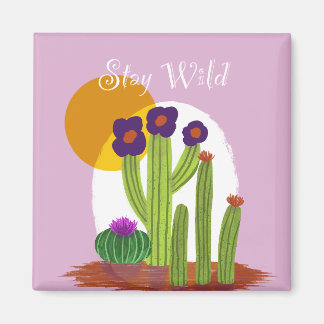 Original-Druckmagnet bleibe Wild Cactus Magnet