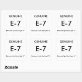 Original E-7-Joke-Stickers Quadratischer Aufkleber (Blatt)