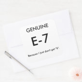 Original E-7-Joke-Stickers Quadratischer Aufkleber (Umschlag)