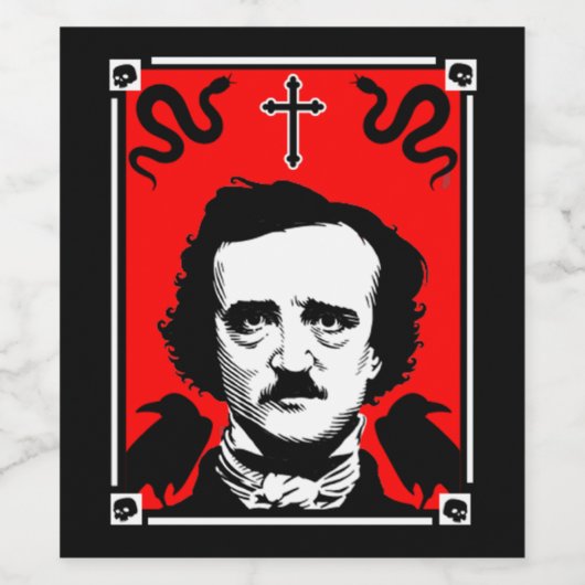Original Edgar Allan Poe Weinetikett (Einzelnes Label)