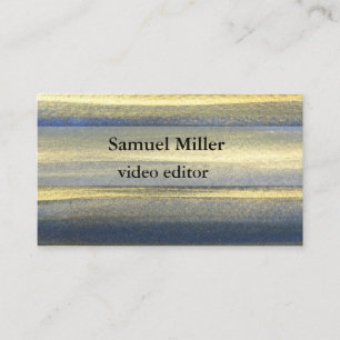 Original-Editor-Visitenkarte Gold Blue Visitenkarte