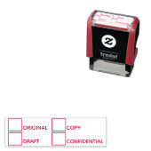 Original Entwurf einer Kopie vertraulich, rot 4 in Permastempel (Beispiel)