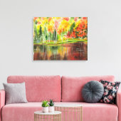 Original Farbe der Herbstpalette Leinwanddruck (Insitu (Wohnzimmer))