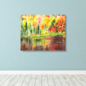 Original Farbe der Herbstpalette Leinwanddruck (Insitu (Holzboden))