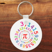 Original Farben Spirale der Ziffern Pi Nummer 3,14 Schlüsselanhänger (Vorderseite)