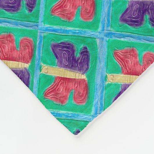 Original farbenfrohe Schmetterlinge | Grundlegende Fleecedecke (Ecke)