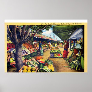 Original Farmer's Market, Hollywood, Kalifornien Poster
