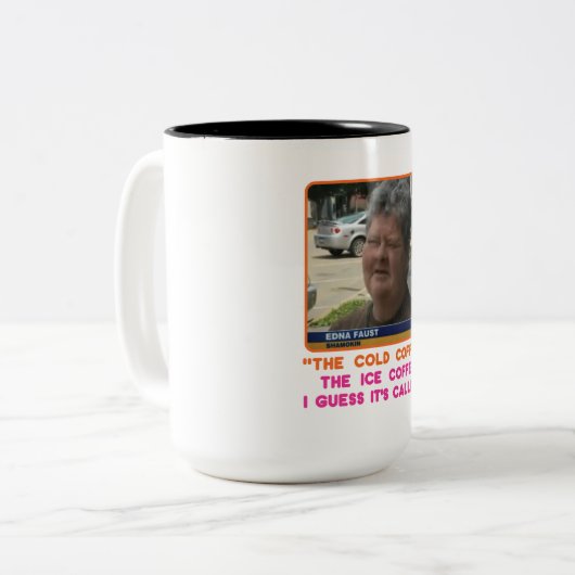 Original Faust Design in einer großen Tasse. Zweifarbige Tasse (Vorderseite Links)