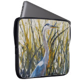 Original Fine Art Blue Heron im Unfall Laptopschutzhülle (Vorne Rechts)