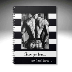 Original Fine Art Bodybuilder wieder in engen Jean Notizblock