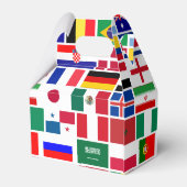 Original FOOTBALL SOCCER TEAM FLAGS 2018 Muster Geschenkschachtel (Rückseite)