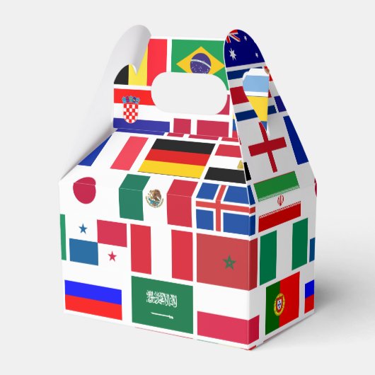 Original FOOTBALL SOCCER TEAM FLAGS 2018 Muster Geschenkschachtel (Vorderseite)