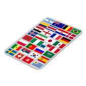 Original FOOTBALL SOCCER TEAM FLAGS 2018 Muster Magnet (Linke Seite)