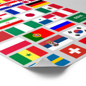 Original FOOTBALL SOCCER TEAM FLAGS 2018 Muster Poster (Ecke)