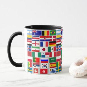Original FOOTBALL SOCCER TEAM FLAGS 2018 Muster Tasse
