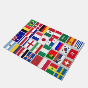 Original FOOTBALL SOCCER TEAM FLAGS SYMBOL 2018 Fußmatte
