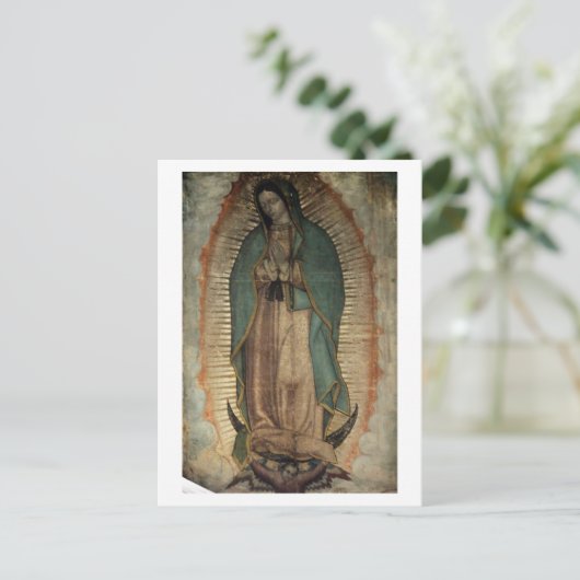 Original Foto unserer Dame von Guadalupe Postkarte (Stehend Vorderseite)