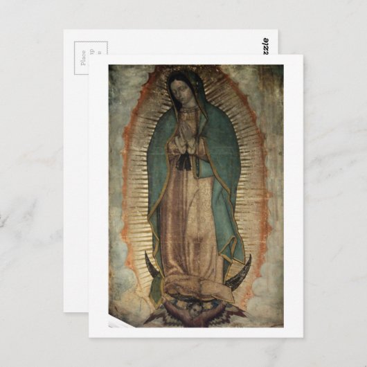 Original Foto unserer Dame von Guadalupe Postkarte (Vorne/Hinten)
