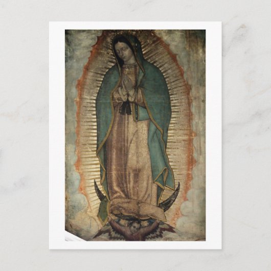 Original Foto unserer Dame von Guadalupe Postkarte (Vorderseite)