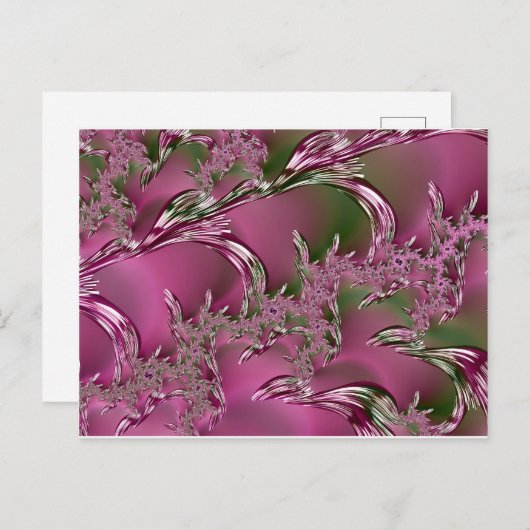 ~ Original-Fraktal Design ~ Himbeereis ~ Postkarte (Vorne/Hinten)