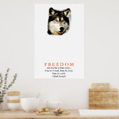 Original Freedom Motivierend Wolf Poster Print (Küche)