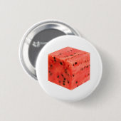 Original Fresh Sweet Red Watermelon Food Cube Button (Vorne & Hinten)