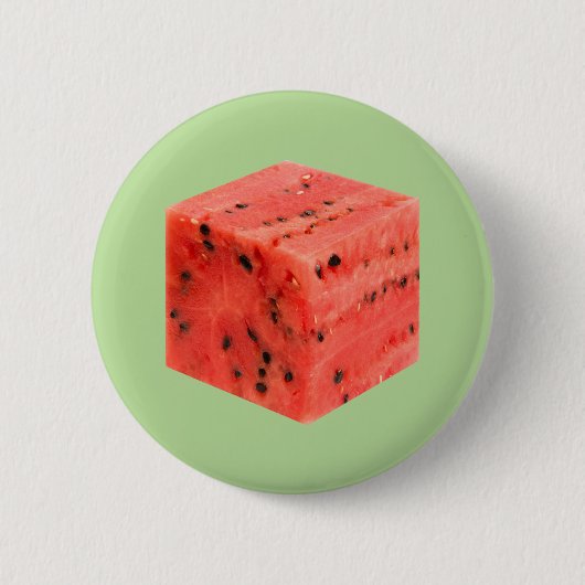 Original Fresh Sweet Red Watermelon Food Cube Button (Vorderseite)