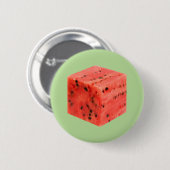 Original Fresh Sweet Red Watermelon Food Cube Button (Vorne & Hinten)
