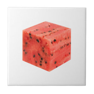 Original Fresh Sweet Red Watermelon Food Cube Fliese