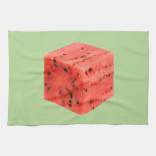Original Fresh Sweet Red Watermelon Food Cube Küchentuch