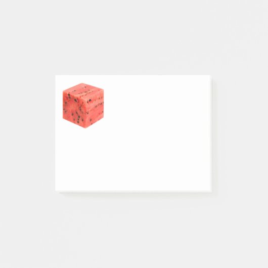 Original Fresh Sweet Red Watermelon Food Cube Post-it Klebezettel (Vorderseite)