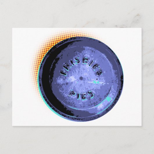 Original Frisbee Pie Tin Pop-Kunst Postkarte (Vorderseite)