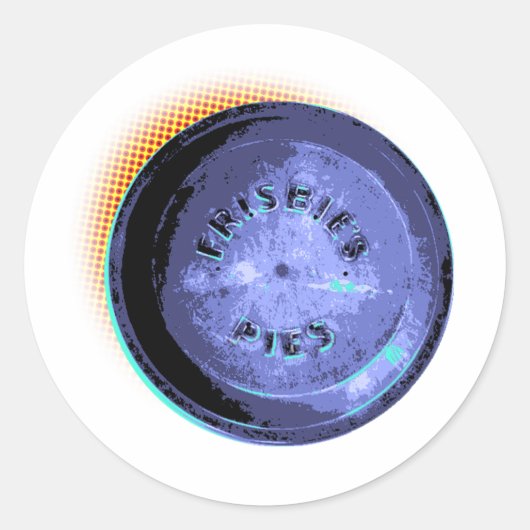 Original Frisbee Pie Tin Pop-Kunst Runder Aufkleber (Vorderseite)